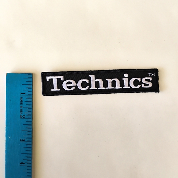 Technics Iron on Patch Hip Hop Classic Logo DJ Turntable  B Boy Embroidered 1200 - Picture 2 of 4